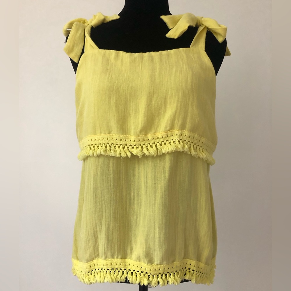 Davi & Dani Yellow Bow-Tie Cami Top